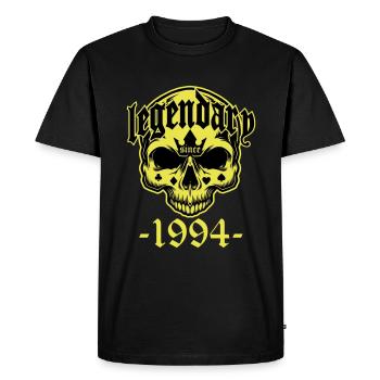 Légendaire depuis 1994 - Skull | Les couleurs peuvent être modifiées - T-shirt Premium bio Homme - noir - Devant - Nico (187cm)