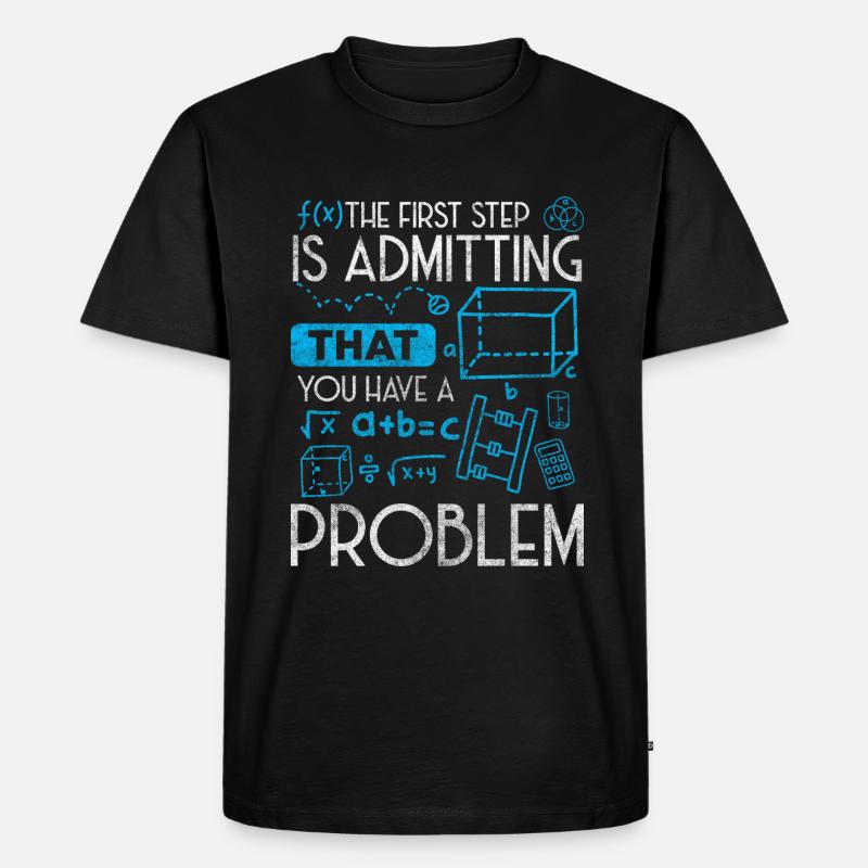 Probleme Sprüche Sarkasmus - Männer Premium Bio T-Shirt - Schwarz