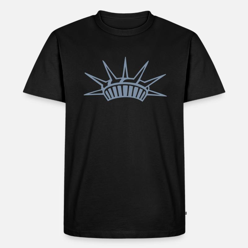 Krone der Freiheitsstatue - Männer Premium Bio T-Shirt - Schwarz