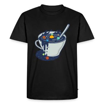 Galaxy Mug / Planet Solar System Gift Idea - Men's Premium Organic T-Shirt - black - Front - Nico (187cm)