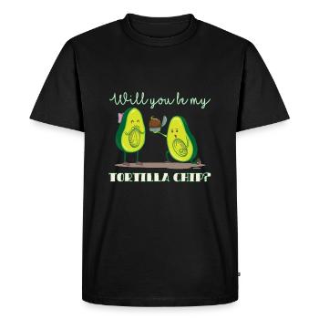 Serez-vous ma puce tortilla - application - T-shirt Premium bio Homme - noir - Devant - Nico (187cm)