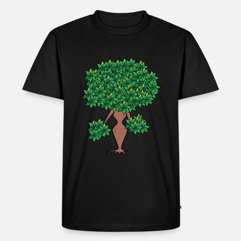 weiblicher Baum/female tree - Männer Premium Bio T-Shirt - Schwarz