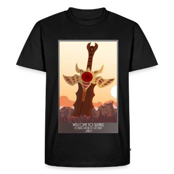 Nothing to see here ! - Silithus Travelposter - T-shirt Premium bio Homme - noir - Devant - Nico (187cm)