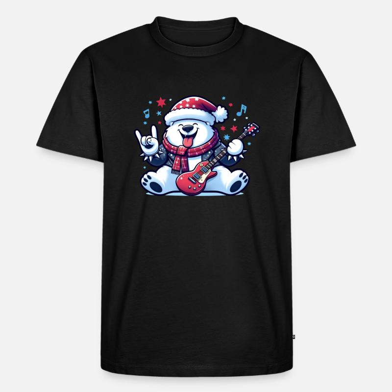 Eisbär 3 - Männer Premium Bio T-Shirt - Schwarz