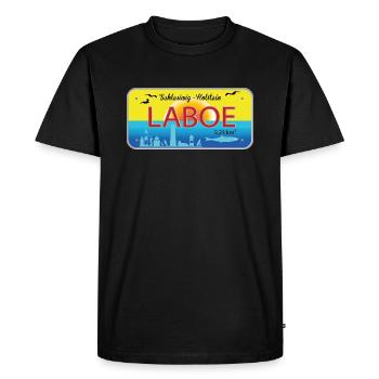 Laboe - T-shirt Premium bio Homme - noir - Devant - Nico (187cm)