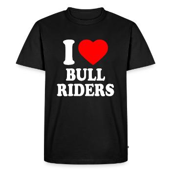 I love bull riders - T-shirt Premium bio Homme - noir - Devant - Nico (187cm)