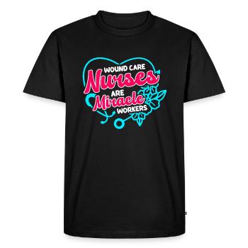 Wound Care Nurses are miracle workers - Men's Premium Organic T-Shirt - black - Front - Nico (187cm)