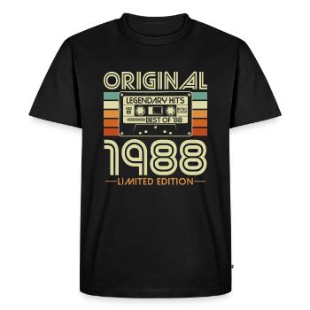 Original 1988 Vintage Vintage Birthday Retro - T-shirt Premium bio Homme - noir - Devant - Nico (187cm)