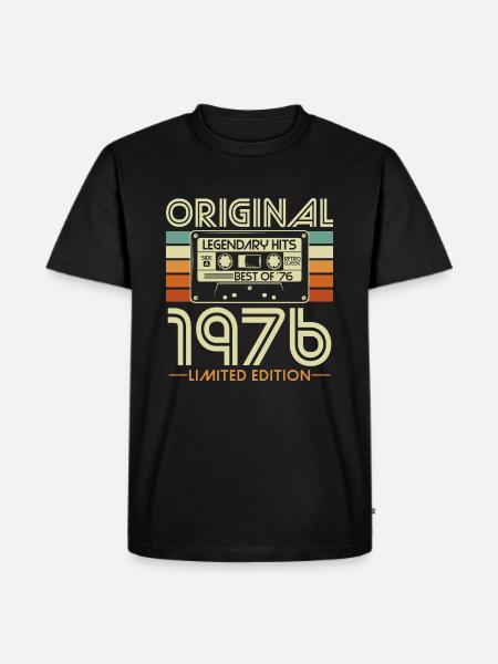 Original 1976 Vintage Vintage Fødselsdag Retro - Herre Premium økologisk T-shirt - sort