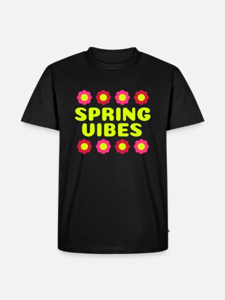 Spring vibes (eight flowers) - Men's Premium Organic T-Shirt - black