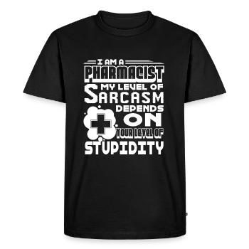Pharmacist Pharmacist Level - Men's Premium Organic T-Shirt - black - Front - Nico (187cm)