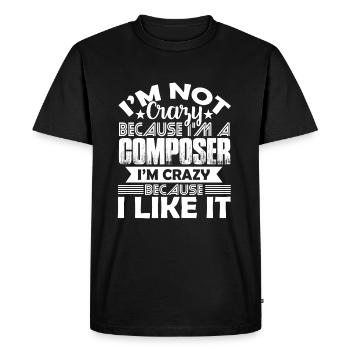 Composer Love Being A Composer - Men's Premium Organic T-Shirt - black - Front - Nico (187cm)