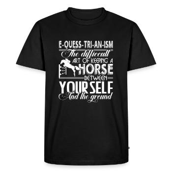Equestrian Definition - Men's Premium Organic T-Shirt - black - Front - Nico (187cm)