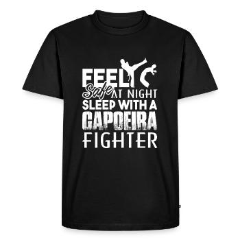 Capoeira Sleep With A Capoeira - Men's Premium Organic T-Shirt - black - Front - Nico (187cm)