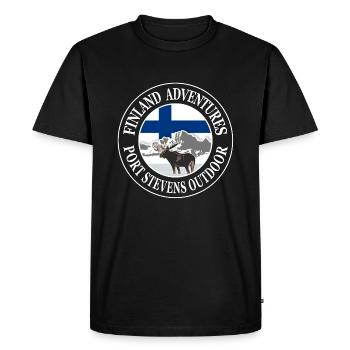 Finlande - Elk - Finlande - Orignal - T-shirt Premium bio Homme - noir - Devant - Nico (187cm)
