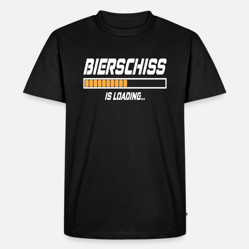 Bierschiss Is Loading... - Männer Premium Bio T-Shirt - Schwarz