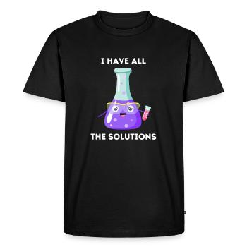 I have all the solutions - Chemistry - Men's Premium Organic T-Shirt - black - Front - Nico (187cm)