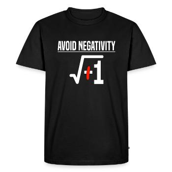 Avoid Negativity Root -1 Math Teacher - Men's Premium Organic T-Shirt - black - Front - Nico (187cm)