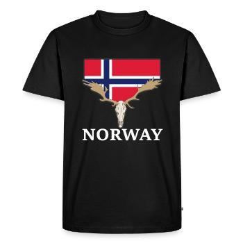 norway elk flag expedition oslo holiday - Men's Premium Organic T-Shirt - black - Front - Nico (187cm)