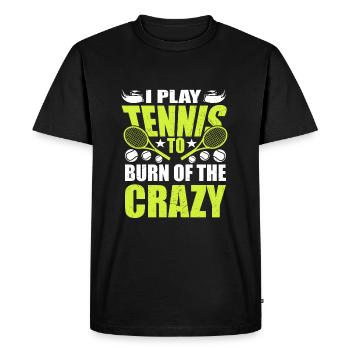 Dicton de tennis pour un joueur amateur de tennis en détresse - T-shirt Premium bio Homme - noir - Devant - Nico (187cm)