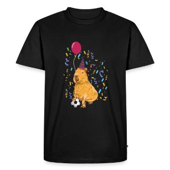 Anniversaire de Capybara - T-shirt Premium bio Homme - noir - Devant - Nico (187cm)