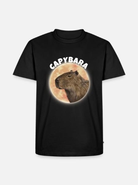 Capybara Lune - T-shirt Premium bio Homme - noir