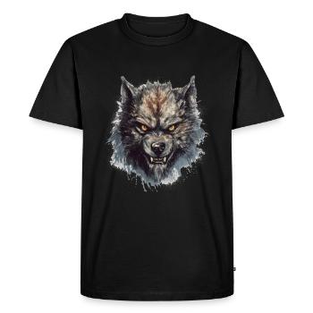 Mythe du chien-loup-garou, Cerberus, Hellhound - T-shirt Premium bio Homme - noir - Devant - Nico (187cm)