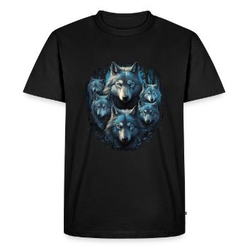 Mythe du chien-loup-garou, Cerberus, Hellhound - T-shirt Premium bio Homme - noir - Devant - Nico (187cm)