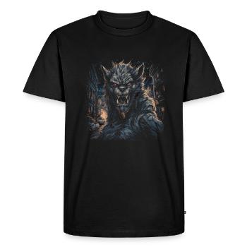 Chien, loup-garou, Cerberus, mythe mythique de - T-shirt Premium bio Homme - noir - Devant - Nico (187cm)