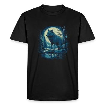 Mythe du chien-loup-garou, Cerberus, Hellhound - T-shirt Premium bio Homme - noir - Devant - Nico (187cm)