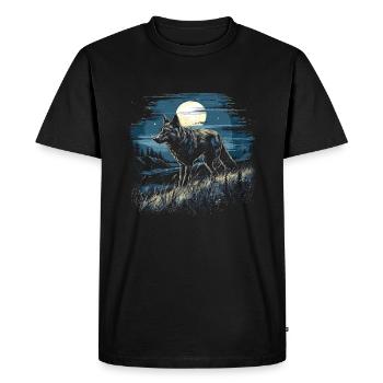 Dog Wolf Werewolf Cerberus Hellhound myth - Men's Premium Organic T-Shirt - black - Front - Nico (187cm)