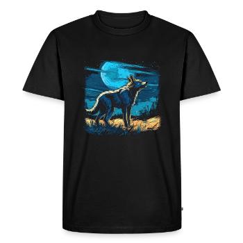 Mythe du chien-loup-garou, Cerberus, Hellhound - T-shirt Premium bio Homme - noir - Devant - Nico (187cm)