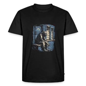 Mythe du chien-loup-garou, Cerberus, Hellhound - T-shirt Premium bio Homme - noir - Devant - Nico (187cm)