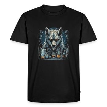 Dog Wolf Werewolf Cerberus Hellhound myth - Men's Premium Organic T-Shirt - black - Front - Nico (187cm)