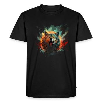 Mythe du chien-loup-garou, Cerberus, Hellhound - T-shirt Premium bio Homme - noir - Devant - Nico (187cm)