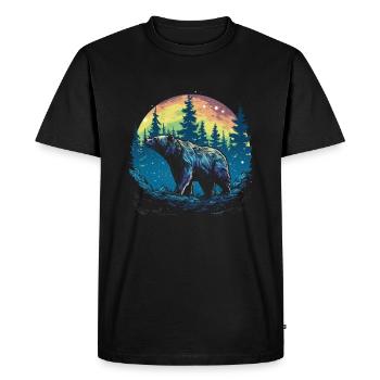 Ours, nature, environnement, protection de - T-shirt Premium bio Homme - noir - Devant - Nico (187cm)