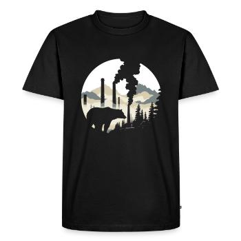 Ours, nature, environnement, protection de - T-shirt Premium bio Homme - noir - Devant - Nico (187cm)