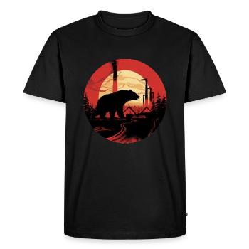 Ours, nature, environnement, protection de - T-shirt Premium bio Homme - noir - Devant - Nico (187cm)