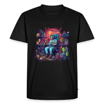 Monster Monster Demon Devil Vampire Guhl Zombie - Men's Premium Organic T-Shirt - black - Front - Nico (187cm)