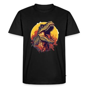 Dinosaure Dinosaure Fossil Carnivor T-Rex - T-shirt Premium bio Homme - noir - Devant - Nico (187cm)