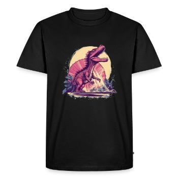Dinosaure Dinosaure Fossil Carnivor T-Rex - T-shirt Premium bio Homme - noir - Devant - Nico (187cm)