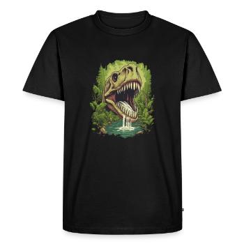 Dinosaure Dinosaure Fossil Carnivor T-Rex - T-shirt Premium bio Homme - noir - Devant - Nico (187cm)