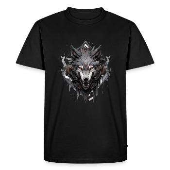 Mecha Animal Tiger Wolf Fox Dino Bear Cyborg - Men's Premium Organic T-Shirt - black - Front - Nico (187cm)