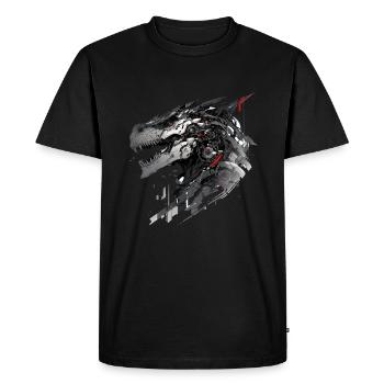 Mecha Animal Tiger Wolf Fox Dino Bear Cyborg - Men's Premium Organic T-Shirt - black - Front - Nico (187cm)