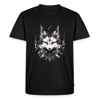 Mecha Animal Tiger Wolf Fox Dino Bear Cyborg - Men's Premium Organic T-Shirt - black - Front - Nico (187cm)