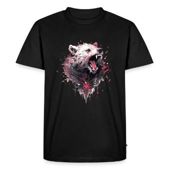 Mecha Animal Tiger Wolf Fox Dino Bear Cyborg - Men's Premium Organic T-Shirt - black - Front - Nico (187cm)
