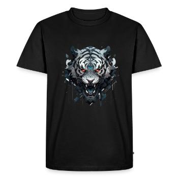 Mecha Animal Tiger Wolf Fox Dino Bear Cyborg - Men's Premium Organic T-Shirt - black - Front - Nico (187cm)