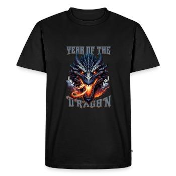 Year of the Dragon 2024 - Chinese Zodiac - Men's Premium Organic T-Shirt - black - Front - Nico (187cm)