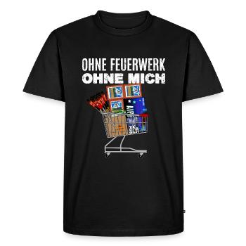 Sans feu d’artifice, sans moi - T-shirt Premium bio Homme - noir - Devant - Nico (187cm)