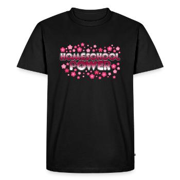 Homeschool Power - Men's Premium Organic T-Shirt - black - Front - Nico (187cm)